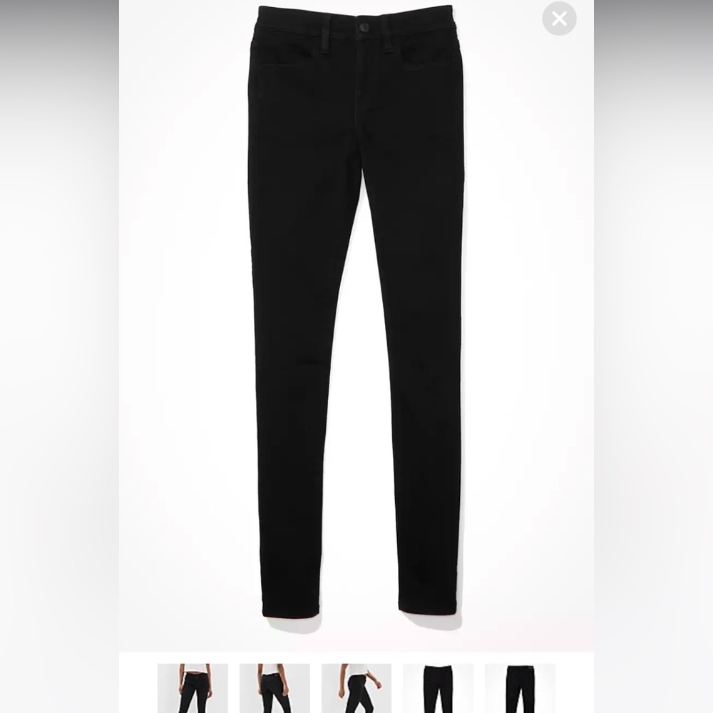 American Eagle Next Level Stretch Black Jeans 8 short - Picture 3 of 4